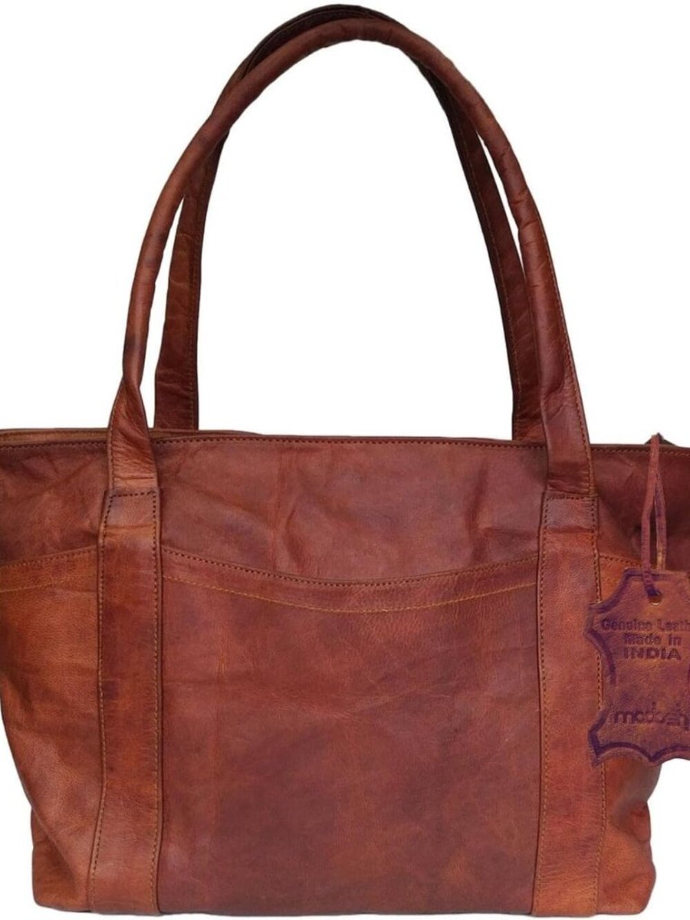 Womens Valentine Gift Shoulder Handbag Genuine Leather Brown Tote Everyday Ladie
